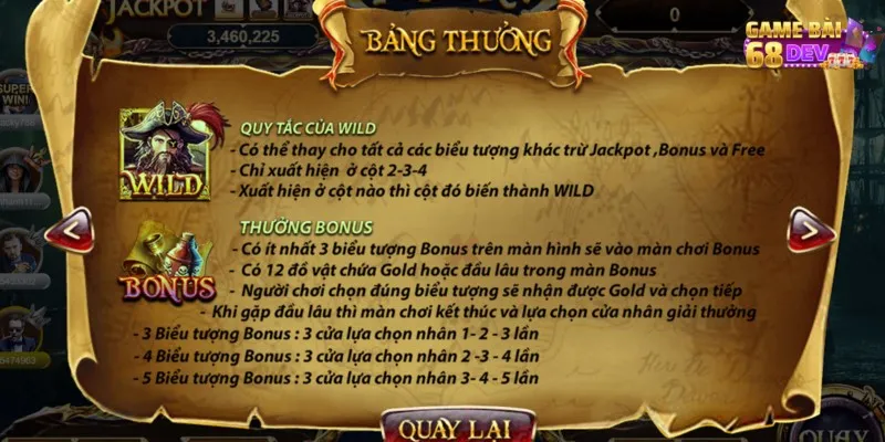 Pirate King 68 game bài sẽ tự động kiểm tra kết quả và trao thưởng